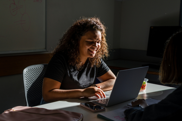 Person working at a computer