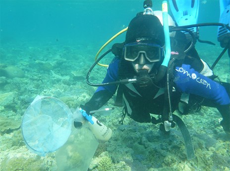 Catching fish at Lizard Island during my MSc degree