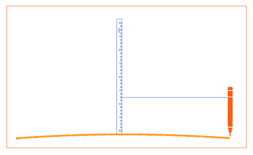 Illustration or radius-to-height ratio for building a conical sandcastle